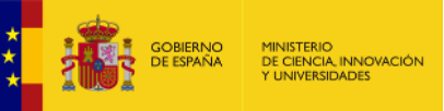 Gobierno de España Ministerio de Ciencia Innovación y Universidades logo